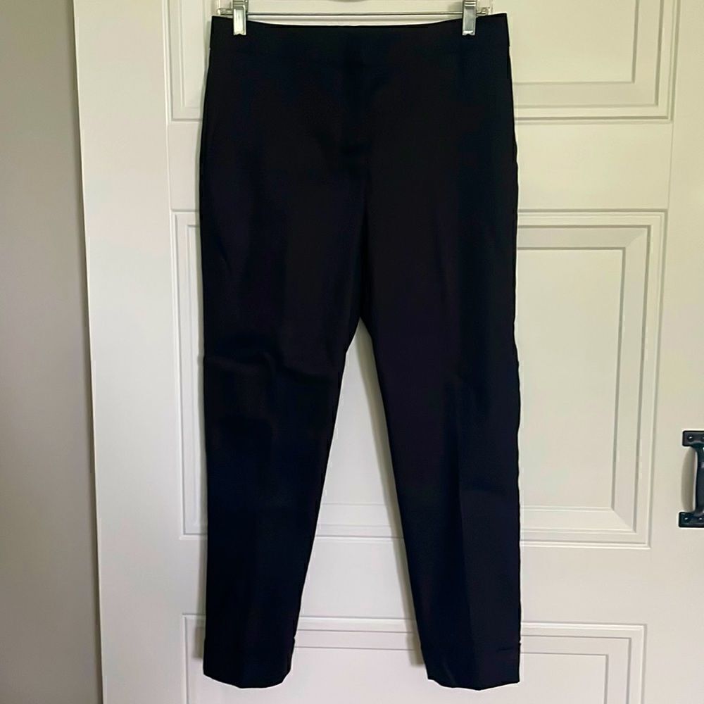 New Ann Taylor Black Ankle Pant in Linen Blend